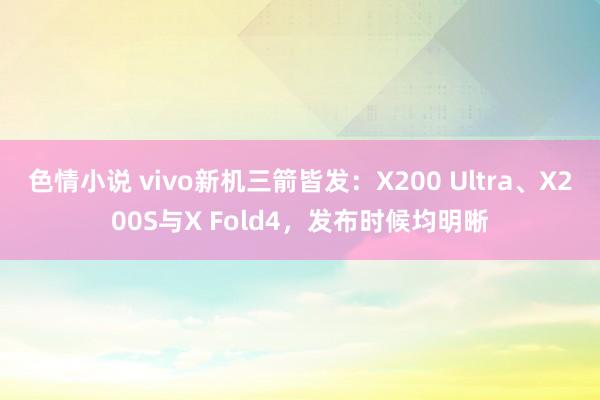色情小说 vivo新机三箭皆发：X200 Ultra、X200S与X Fold4，发布时候均明晰