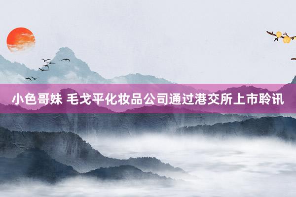 小色哥妹 毛戈平化妆品公司通过港交所上市聆讯