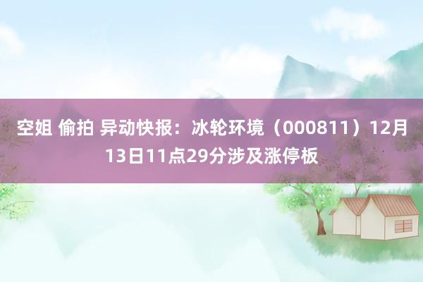 空姐 偷拍 异动快报：冰轮环境（000811）12月13日11点29分涉及涨停板