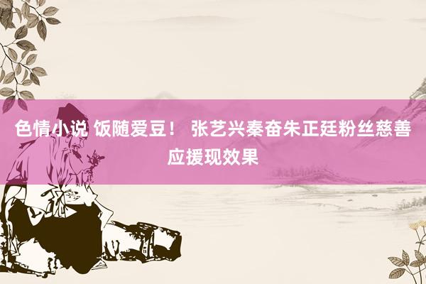 色情小说 饭随爱豆！ 张艺兴秦奋朱正廷粉丝慈善应援现效果