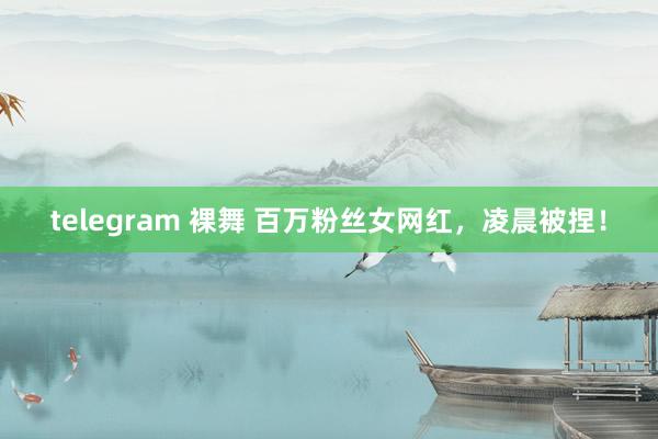 telegram 裸舞 百万粉丝女网红，凌晨被捏！