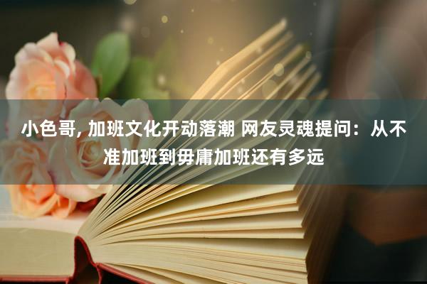 小色哥， 加班文化开动落潮 网友灵魂提问：从不准加班到毋庸加班还有多远
