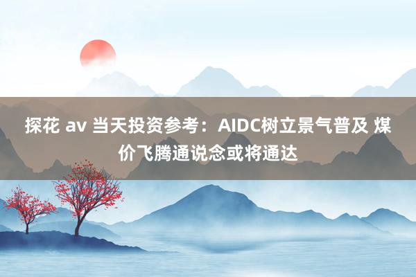 探花 av 当天投资参考：AIDC树立景气普及 煤价飞腾通说念或将通达