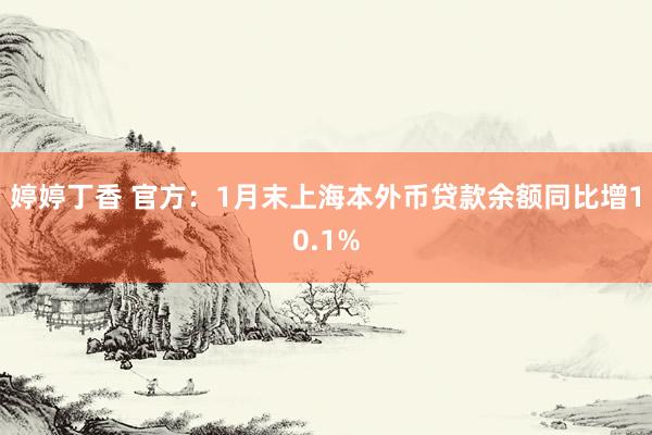 婷婷丁香 官方：1月末上海本外币贷款余额同比增10.1%