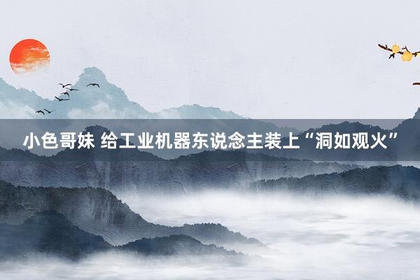 小色哥妹 给工业机器东说念主装上“洞如观火”