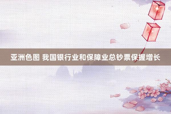 亚洲色图 我国银行业和保障业总钞票保握增长