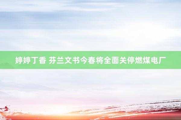 婷婷丁香 芬兰文书今春将全面关停燃煤电厂