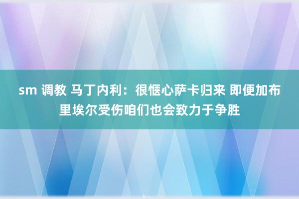sm 调教 马丁内利：很惬心萨卡归来 即便加布里埃尔受伤咱们也会致力于争胜