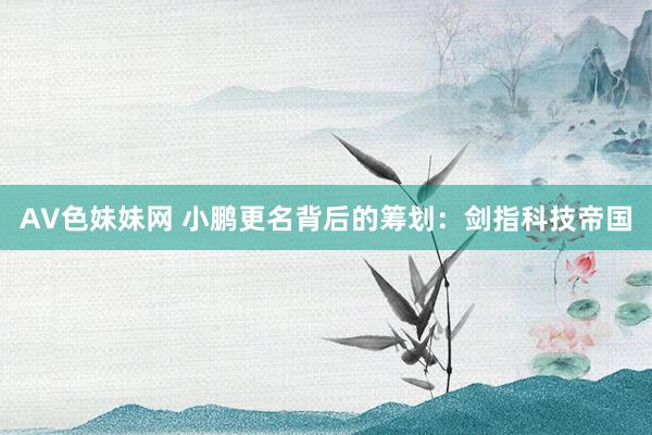 AV色妹妹网 小鹏更名背后的筹划：剑指科技帝国