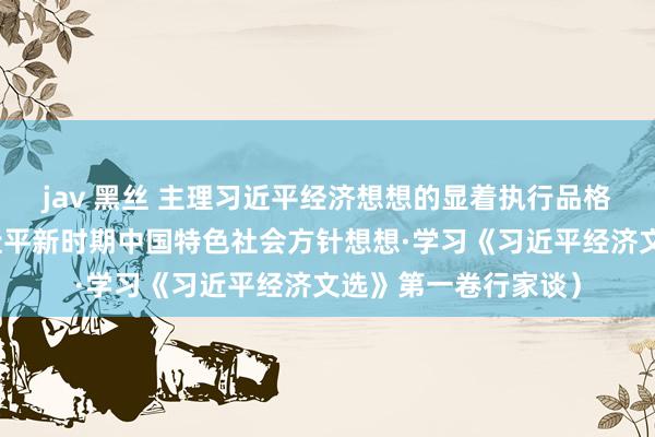 jav 黑丝 主理习近平经济想想的显着执行品格（深入学习贯彻习近平新时期中国特色社会方针想想·学习《习近平经济文选》第一卷行家谈）