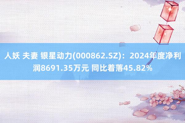 人妖 夫妻 银星动力(000862.SZ)：2024年度净利润8691.35万元 同比着落45.82%