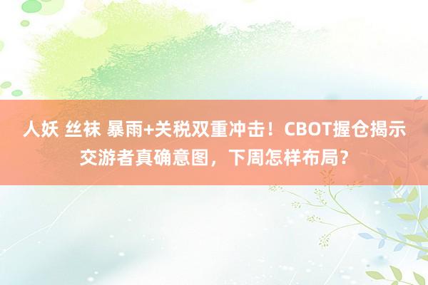 人妖 丝袜 暴雨+关税双重冲击！CBOT握仓揭示交游者真确意图，下周怎样布局？