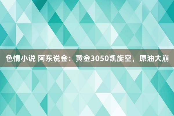 色情小说 阿东说金：黄金3050凯旋空，原油大崩
