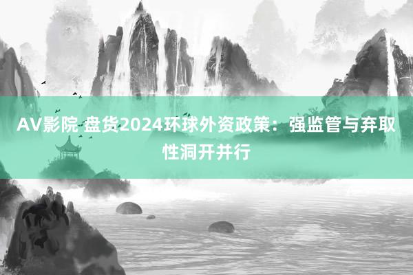 AV影院 盘货2024环球外资政策：强监管与弃取性洞开并行