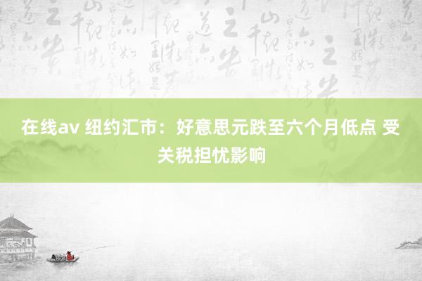 在线av 纽约汇市：好意思元跌至六个月低点 受关税担忧影响